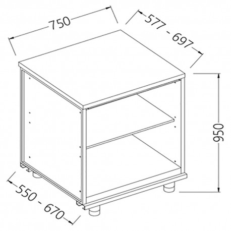 Meuble arrière neutre | NN07X - Diamond