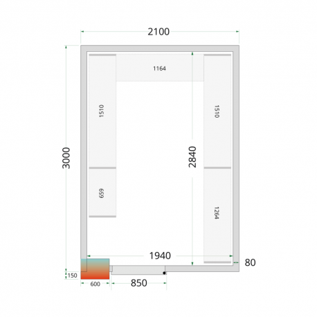 Chambre froide | CRPF2130WD - Tefcold