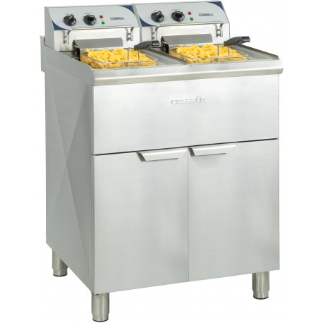 Friteuse électrique sur pieds  2 x 10 litres haut rendement | CFP102TC - Casselin