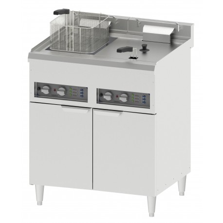 Friteuse électrique sur pieds 2 x 16 litres | CFP162B - Casselin