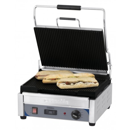 Grill Panini Grand Premium Rainurée - Rainurée avec minuteur | CGPRRGPT - Casselin