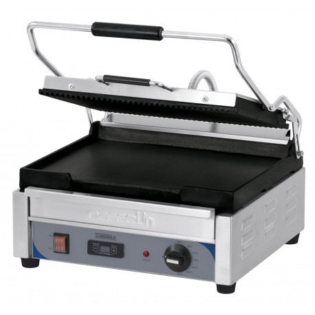 Grill Panini Grand Premium Rainurée - Lisse avec minuteur | CGPRLGPT - Casselin