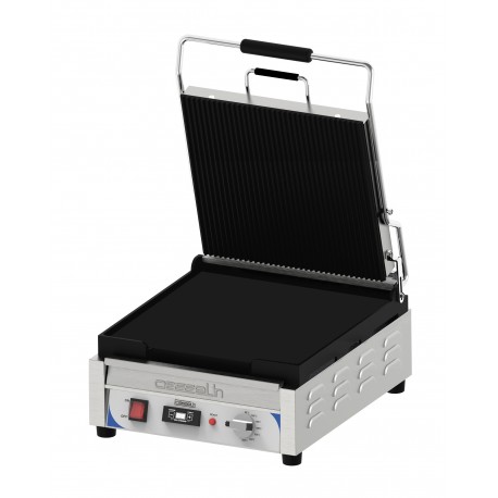 Grill Panini XL Premium Rainurée - Lisse avec minuteur | CGPRLXLPT - Casselin