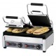 Grill Panini double Premium Rainurée - Lisse avec minuteur