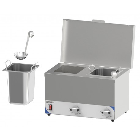 Bain-marie à sauce compact 2 cuves | CBMSC2H - Casselin