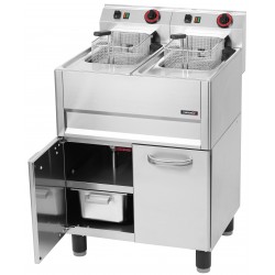 Friteuse électrique 2 x 8 litres avec soubassement 66