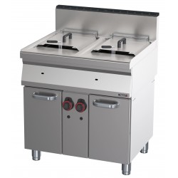 Friteuse gaz avec soubassement 2x15 litres 80