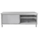 Table de travail Inox 700 avec portes coulissantes 1200 mm