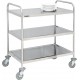 Chariot en inox 3 plateaux