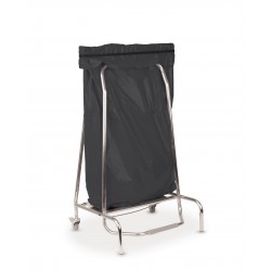 Porte sac poubelle inox 110L