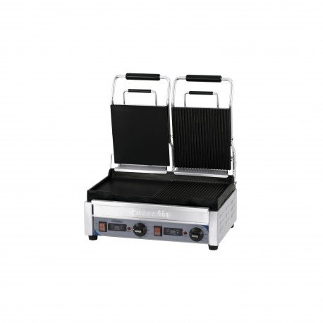 Grill panini mixte double premium déclassé | OCCACGP2HRBLPT - Casselin