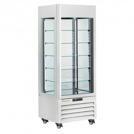 Vitrine "FULL vitrée" 440 Lt., 5 niveaux en verre, ventilée - CHOCOLATE - BLANC | MAX/507-CW - Diamond