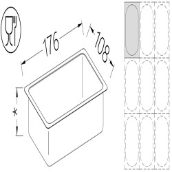 Bac gastronorm 1/9  h65 mm