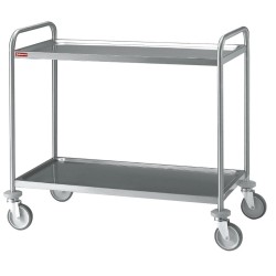 Chariot inox 2 plateaux 100 cm