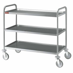 Chariot inox 3 plateaux 100 cm