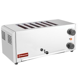 Toaster (grille-pain) électrique 6 tranches - Acier inox.