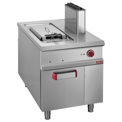 Friteuse gaz 1 cuve 18 lt sur armoire  - PASS-THROUGH