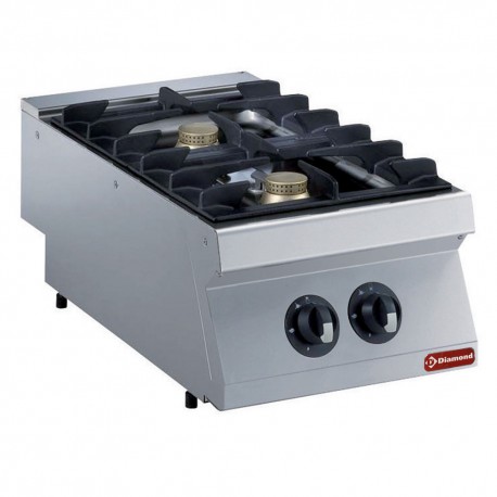 Cuisinière gaz 2 feux, 2x 5,5 kW -TOP- | G17/2F4T-N - Diamond