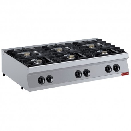 Cuisinière 6 feux gaz, Bruleurs 6x 5,5 kW -TOP - | G17/6F12T-N - Diamond