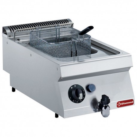 Friteuse gaz, cuve en "Y" 7 litres, brûleurs extérieurs -TOP- | G17/F74T-N - Diamond