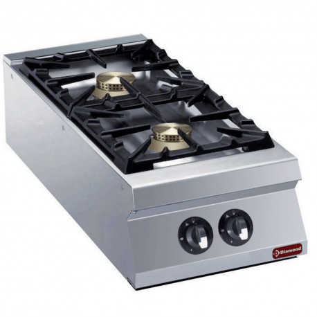 Cuisinière 2 feux vifs gaz -TOP- "POWERFUL" | G22/2B4TPW-N - Diamond