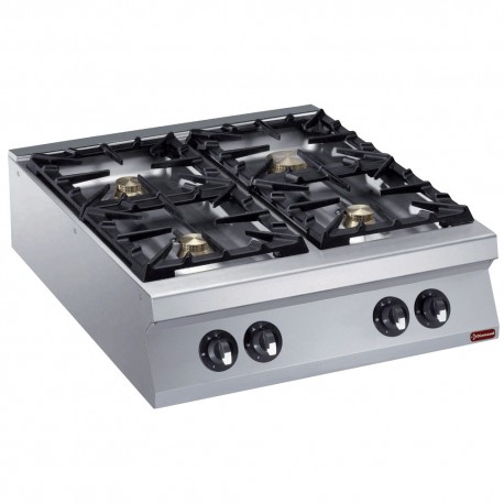 Cuisinière 4 feux vifs gaz -TOP- | G22/4B8T-N - Diamond