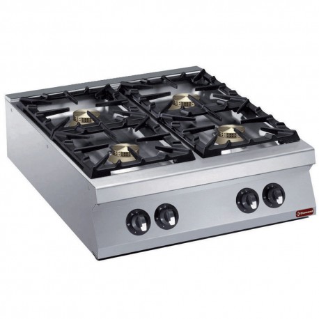 Cuisinière 4 feux vifs gaz -TOP- "POWERFUL" | G22/4B8TPW-N - Diamond