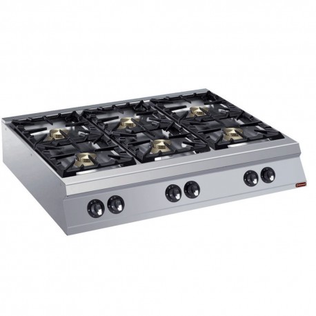 Cuisinière 6 feux vifs gaz -TOP- | G22/6B12T-N - Diamond