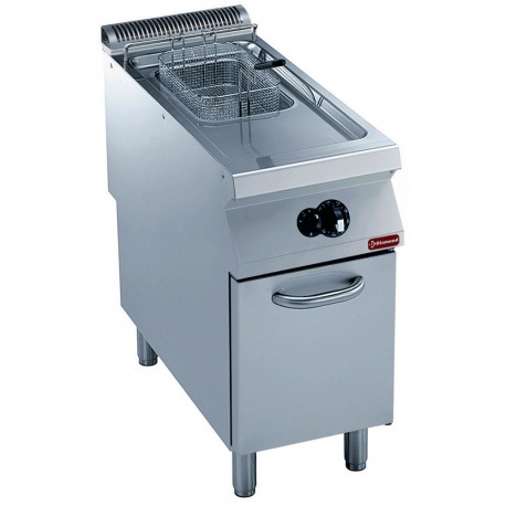 Friteuse gaz 1 cuve "Y" 15 litres, brûleurs extérieurs, sur meuble | G22/F15A4-N - Diamond