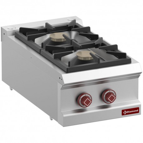 Cuisinière gaz 2 feux vifs -Top- | G7/2B4T-N - Diamond