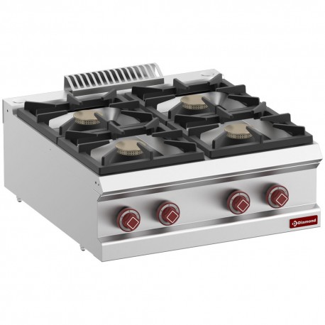 Cuisinière gaz 4 feux vifs -Top- | G7/4B7T-N - Diamond