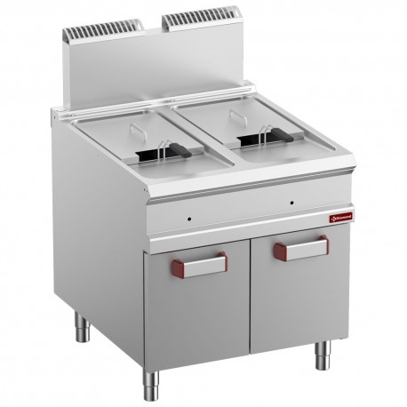 Friteuse gaz 2 cuve 18 lit. (2x 18 kW) sur meuble fermé | G9/F36A8-N - Diamond