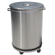 Poubelle inox 50 litres