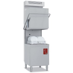 Lave-vaisselle capot, panier 500x500 mm "Full Hygiene", avec adoucisseur continu + Condenseur-récupérateur de buées