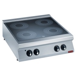 Cuisinière électrique vitrocéramique 4 zones -top-