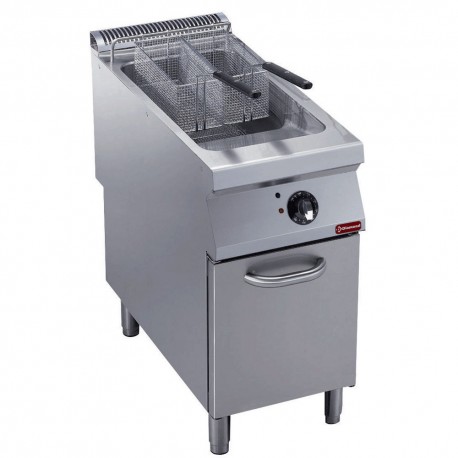 Friteuse électrique 1 cuve "Y" 23 litres, brûleurs extérieurs, sur meuble | E22/F23A4-S - Diamond