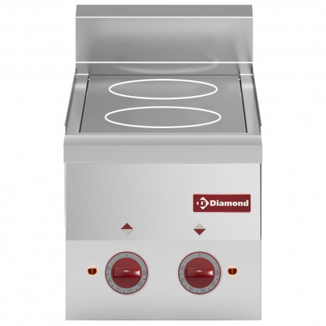 Cuisinière vitrocéramique 2 plaques -Top- | E60/2VC3T-N - Diamond