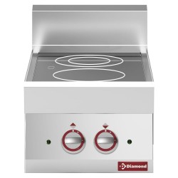 Cuisinière électrique vitro-céramique 2 foyers -top- "Alpha 650"