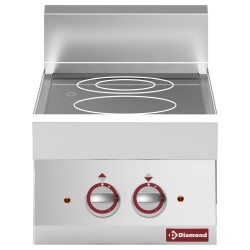 Cuisinière électrique vitrocéramique 2 foyers -Top-