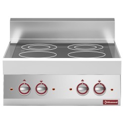 Cuisinière électrique vitro-céramique 4 foyers -top- "Alpha 650"