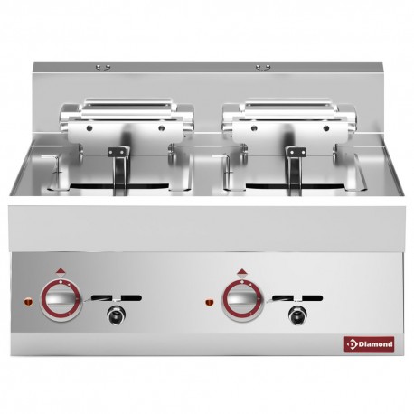 Friteuse électrique 2 cuves 10 litres -top- "Alpha 650" | E65/F20-7T-230V/3-N - Diamond