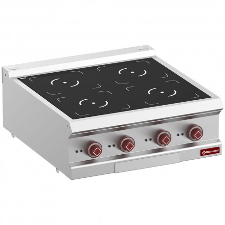 Cuisinière électrique, 4 foyers a induction -Top- | E7/4ID7T-N - Diamond