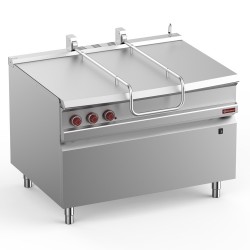 Sauteuse basculante électrique, cuve inox 120 lit. sur meuble