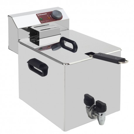 Friteuse de table électrique 8 litres + robinet de vidange | EF81-KN - Diamond