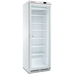 Armoire congélateur statique, porte vitrée, 400 litres. blanc