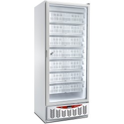 Congélateur statique, porte vitrée, 525 litres, GN2/1+600x400, blanc