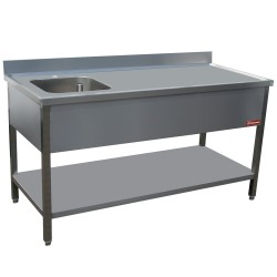 Table de chef 1 cuve gauche 400X400XH275