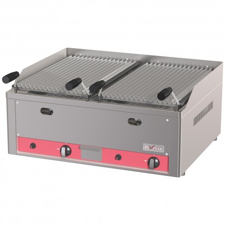 Grill double à pierres de lave | WR-GRL-G8 - Diverso By Diamond