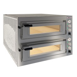 Four électrique 2x 6 pizzas diam.350mm, 2 chambres