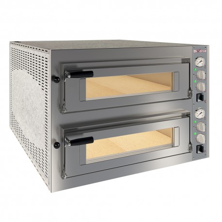 Four électrique 2x 6 pizzas diam.350mm, 2 chambres | WR-FD26-MF - Diverso By Diamond